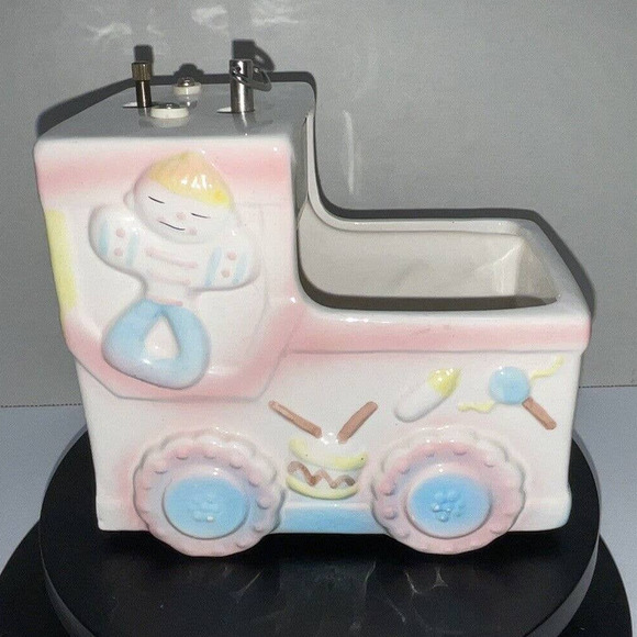 Vintage Ceramic My Neil Musical Truck Planter Truck Baby Nursery - Picture 4 of 7